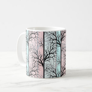 Abstrakt, träd kaffemugg