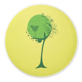 Abstrakt Träd keramisk knopp