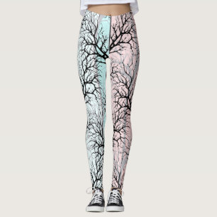 Abstrakt, träd leggings