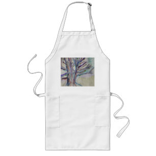 Abstrakt Träd Long Apron Långt Förkläde