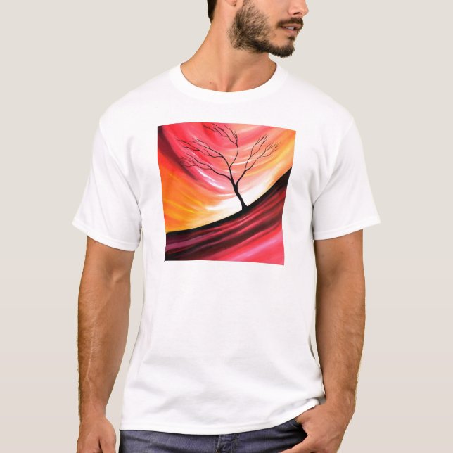 Abstrakt Träd - modern konst Tee Shirt (Framsida)