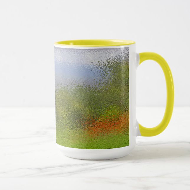 Abstrakt Träd och Hillside Mugg (Höger)