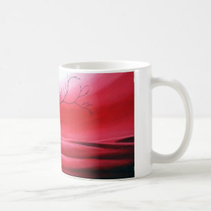 Abstrakt Träd Röda Himlar Kaffemugg
