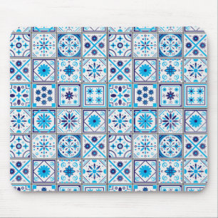 Abstrakt traditionell Blue Art Musmatta