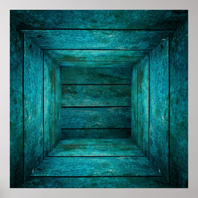 Abstrakt träkub poster (Framsidan)