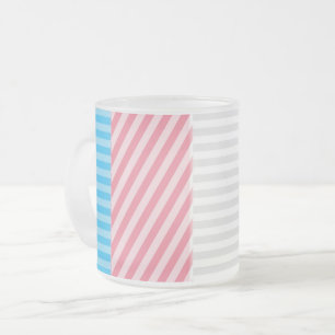 Abstrakt Transgender Pride Flagga Frostad Glasmugg