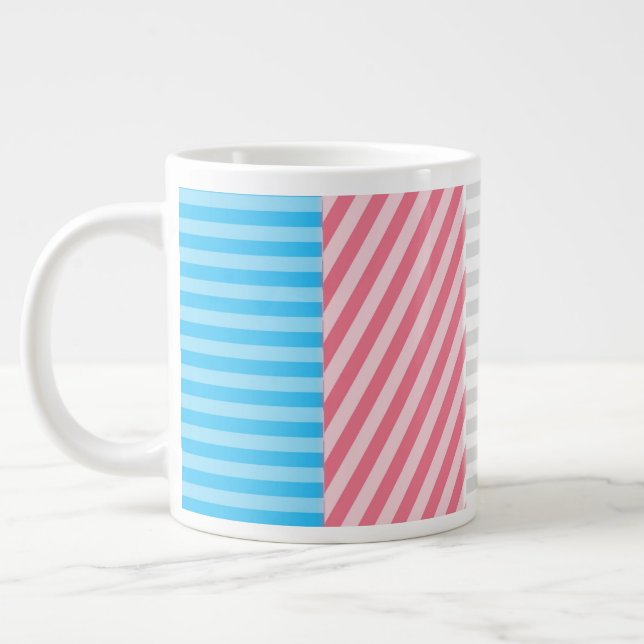 Abstrakt Transgender Pride Flagga   Jumbo Mugg (Vänster)