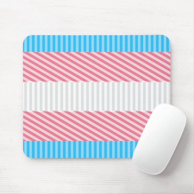 Abstrakt Transgender Pride Flagga   Musmatta (Med mus)