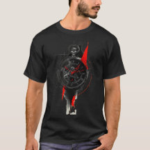 Abstrakt Trash Polka Fickur Grafik T-Shirt