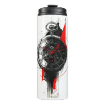 Abstrakt Trash Polka Fickur Termisk Tumbler