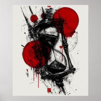 Abstrakt Trash Polka Timmeglasaffisch Poster