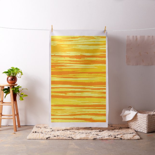 Abstrakt trästruktur orange och gul  tyg (In Situ)