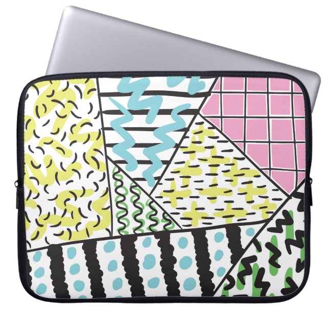 Abstrakt tre: Handritad bakgrundsbild Laptop Fodral (Framsidan)