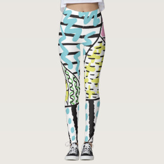 Abstrakt tre: Handritad bakgrundsbild Leggings