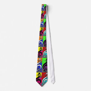 Abstrakt Trebleklav Slips