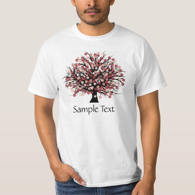 Abstrakt tree hugger tee shirt (Framsida)