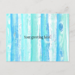 Abstrakt Treescape Aqua Blue White Din Hälsning Vykort