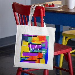 Abstrakt Trendig  Artwork Teacher Gift Tygkasse