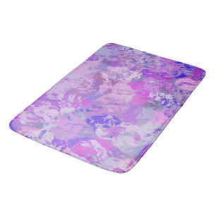 Abstrakt Trendig Camo Rosa Lila Blue Badrumsmatta