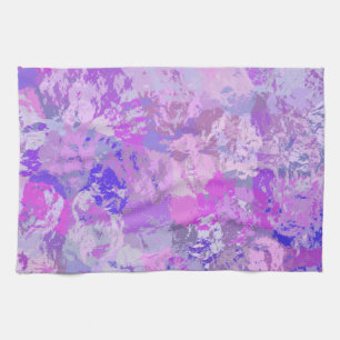 Abstrakt Trendig Camo Rosa Lila Blue Kökshandduk