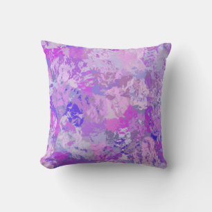 Abstrakt Trendig Camo Rosa Lila Blue Kudde