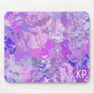 Abstrakt Trendig Camo Rosa Lila Blue Musmatta