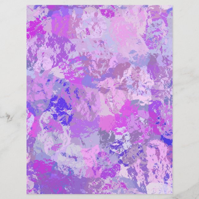 Abstrakt Trendig Camo Rosa Lila Scrapbook Papper (Framsida)