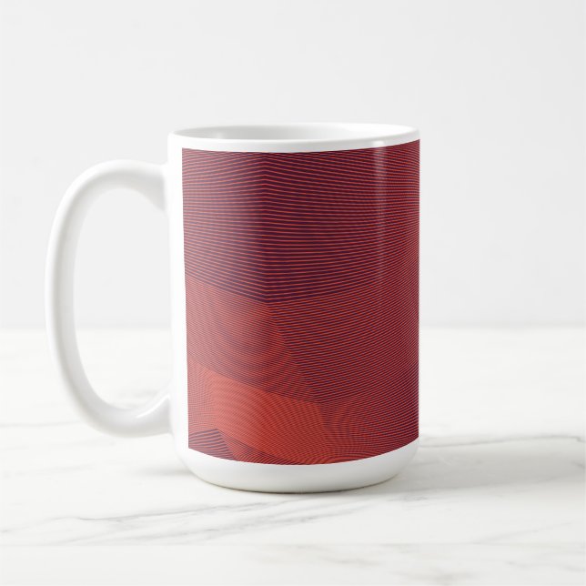 Abstrakt, trendig, modern geometrisk grafik kaffemugg (Vänster)