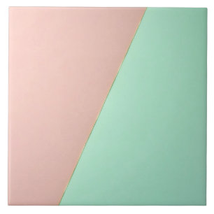 Abstrakt Trendig Rosa Mintgrön Kollektion Kakelplatta