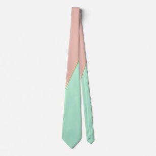 Abstrakt Trendig Rosa Mintgrön Kollektion Slips