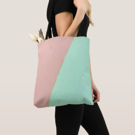 Abstrakt Trendig Rosa Mintgrön Kollektion Tygkasse