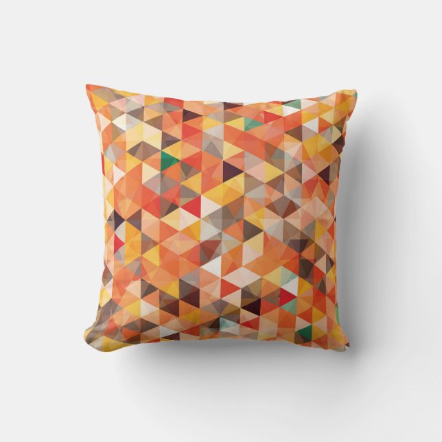 Abstrakt Triangel Geometric Seamless Mönster Kudde (Framsida)