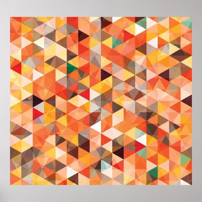 Abstrakt Triangel Geometric Seamless Mönster Poster (Framsidan)