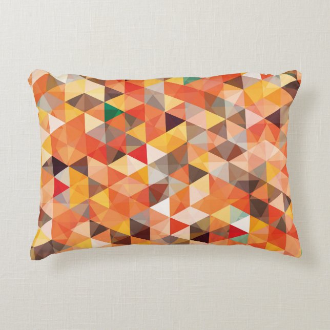 Abstrakt Triangel Geometric Seamless Mönster Prydnadskudde (Framsidan)