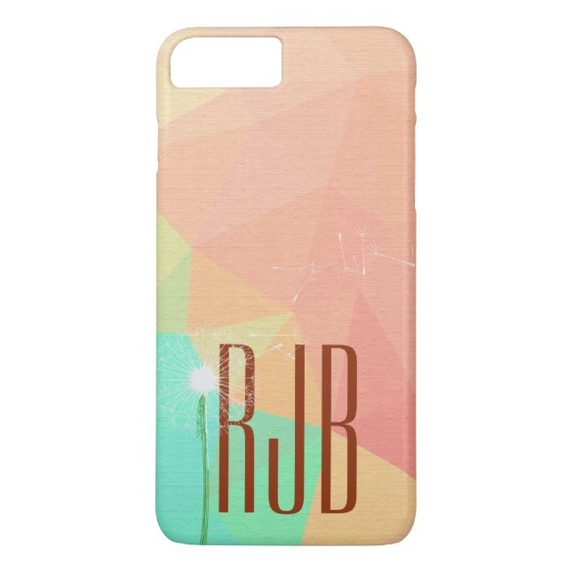 abstrakt triangel med vit dandelion Case-Mate iPhone skal (Baksida)