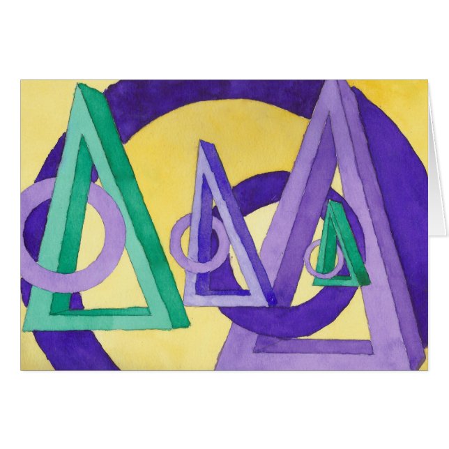 Abstrakt trianglar OBS kort (Framsidan Horizontal)