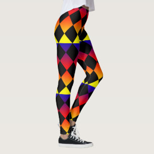 Abstrakt trianglar, regnbåge Färg Dam Leggings