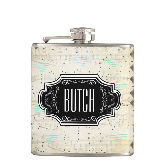 Abstrakt Triangle Black och Tan Hipster Mönster Fickplunta (Framsidan)