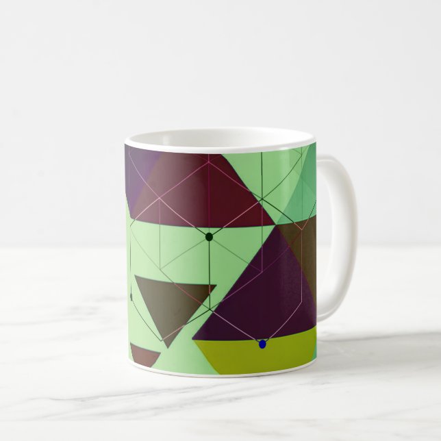 Abstrakt Triangles Kaffemugg (Framsida höger)