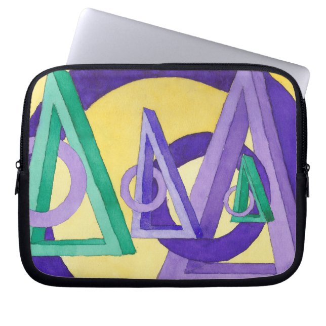 Abstrakt Triangles Laptop Fodral (Framsidan)