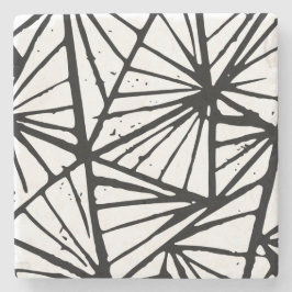 Abstrakt Triangles Lino Print Stone Underlägg