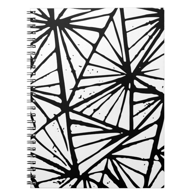 Abstrakt Triangles Lino Skriv ut den bärbara dator Anteckningsbok (Framsidan)