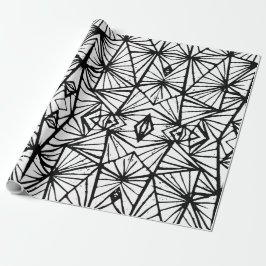 Abstrakt Triangles Lino-utskrift Presentpapper