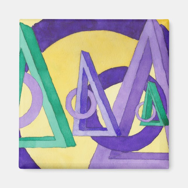 Abstrakt Triangles Magnet (Framsidan)