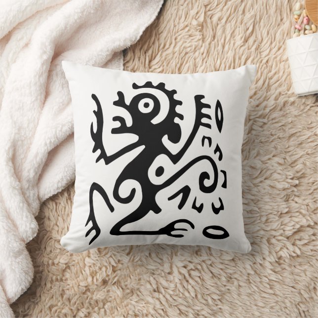 Abstrakt Tribal Art Kuddcover för Kastkudde Kudde (Filt)