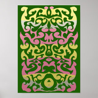 Abstrakt tribal konst av RRW, 2026 Poster