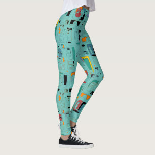 Abstrakt tribal maya urgammal ansiktsmönster 1 leggings