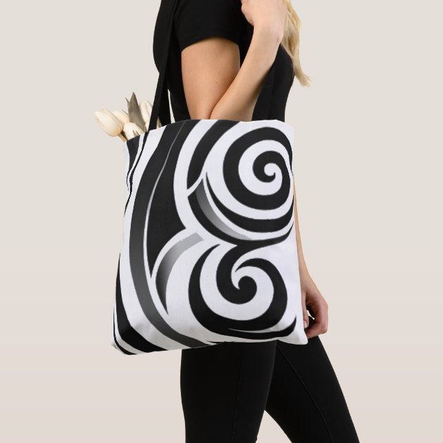 Abstrakt Tribal Tote bag Tygkasse (Närbild)