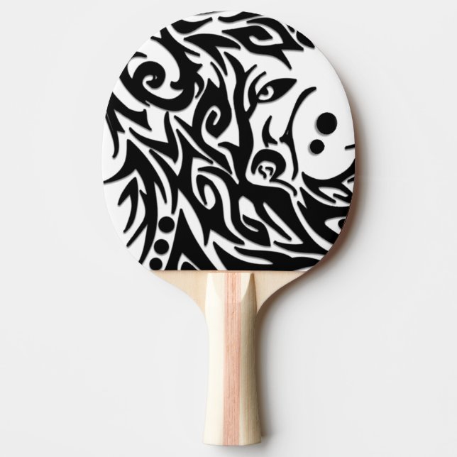 Abstrakt Tribal Varg Pingisracket (Framsidan)