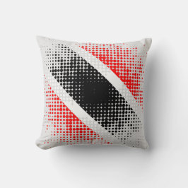 Abstrakt Trinidad & Tobago Dot Mönster på GRÅTT Kudde